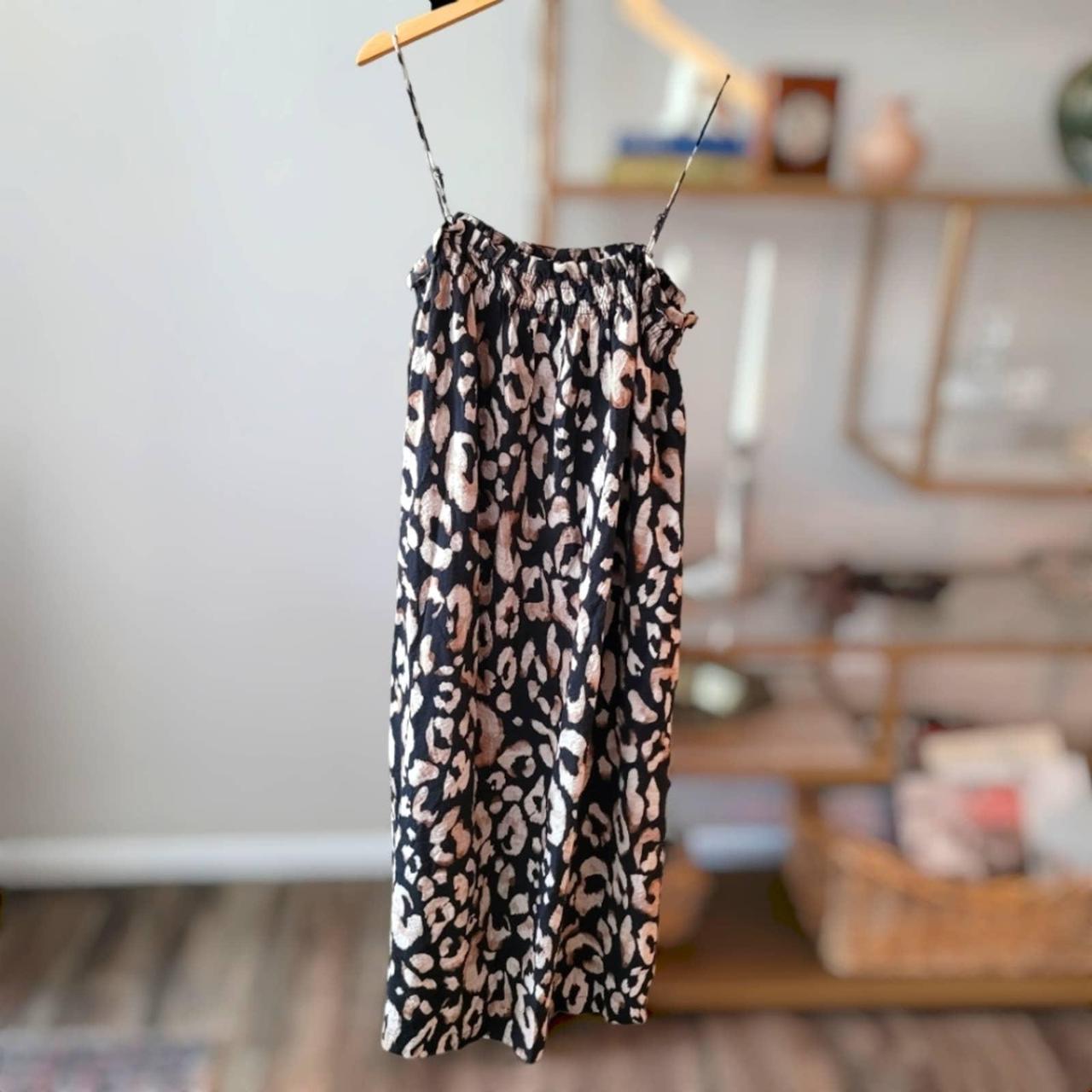 Spaghetti strap leopard store print maxi dress