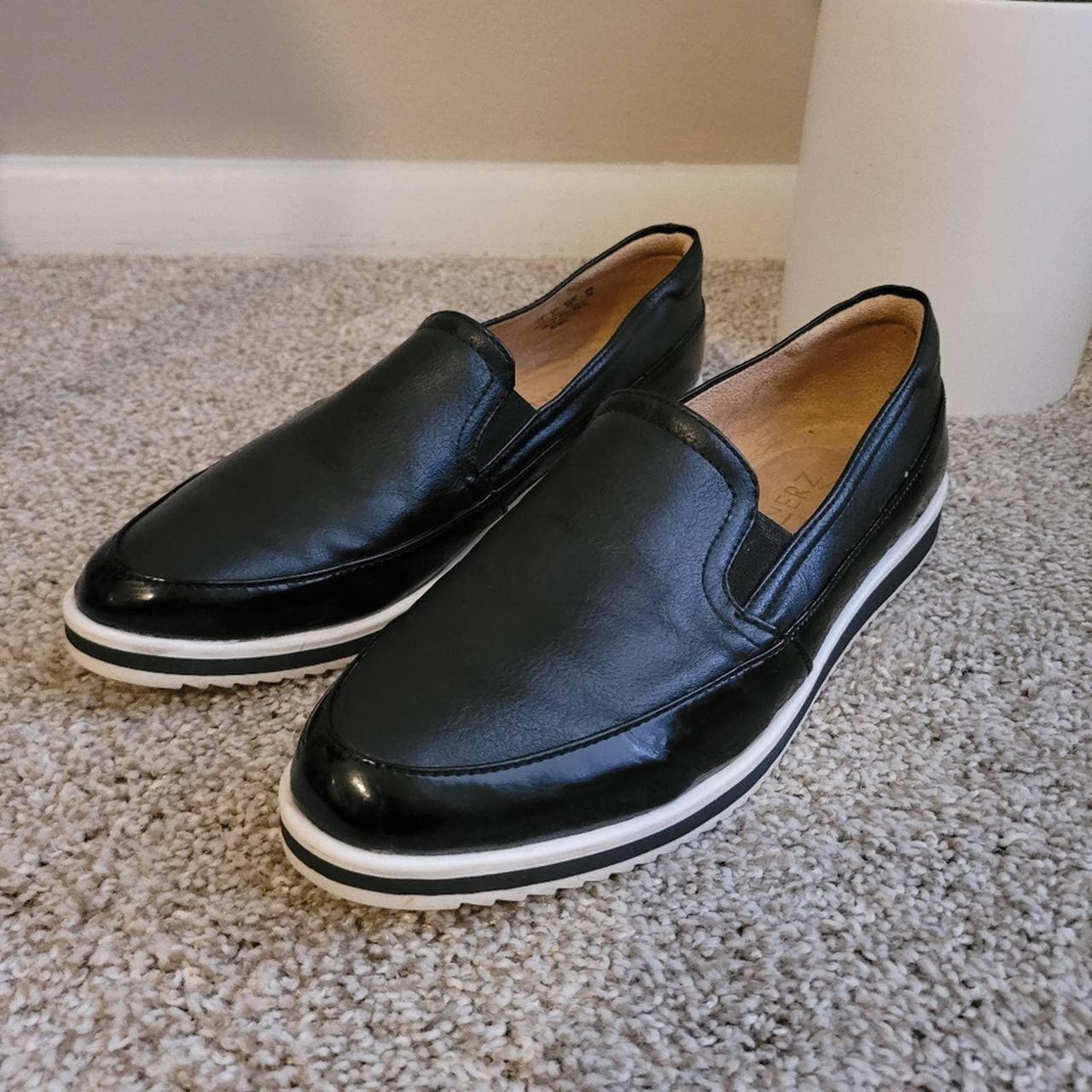 Naturalizer Rome Slip-On Black Loafers Sneaker... - Depop