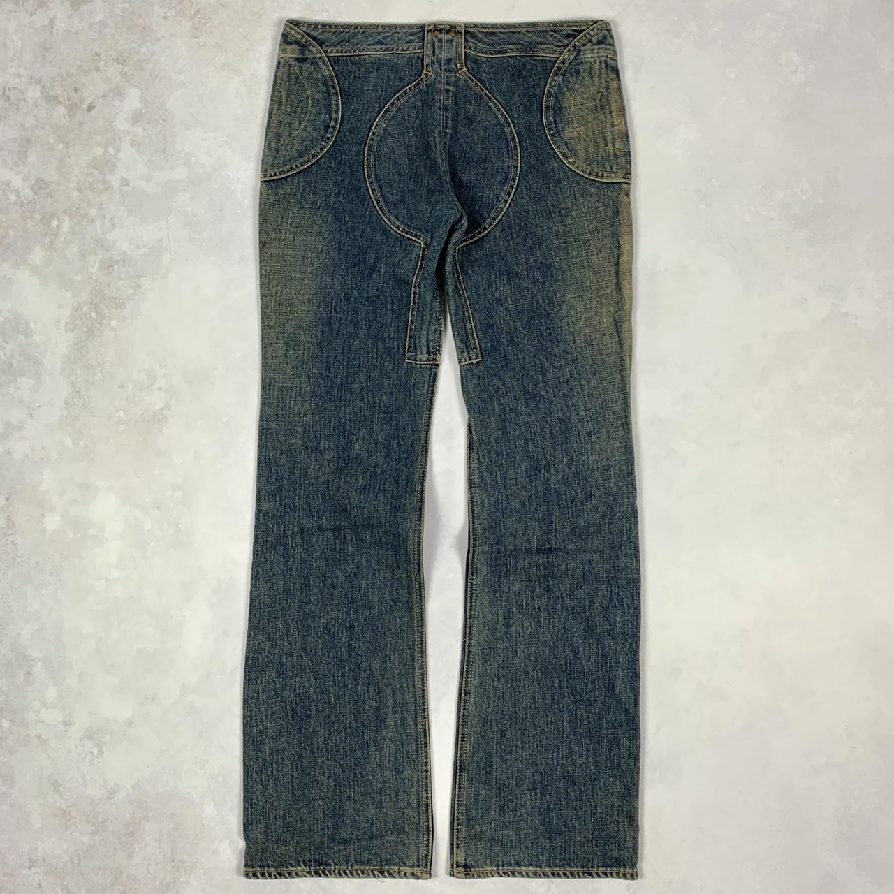 Share Spirit circle panel belted jeans A pair of... - Depop