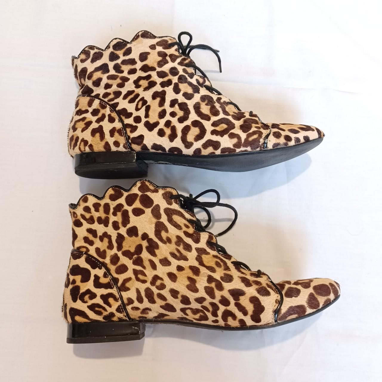 Women's animal print ankle best sale boots uk