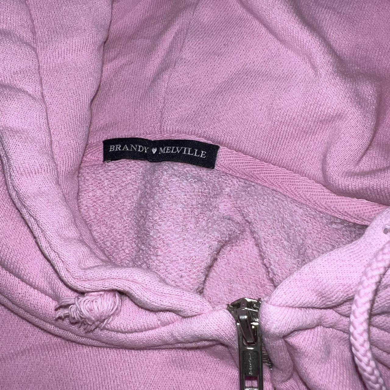 Brandy Melville Women's Pink Hoodie Depop