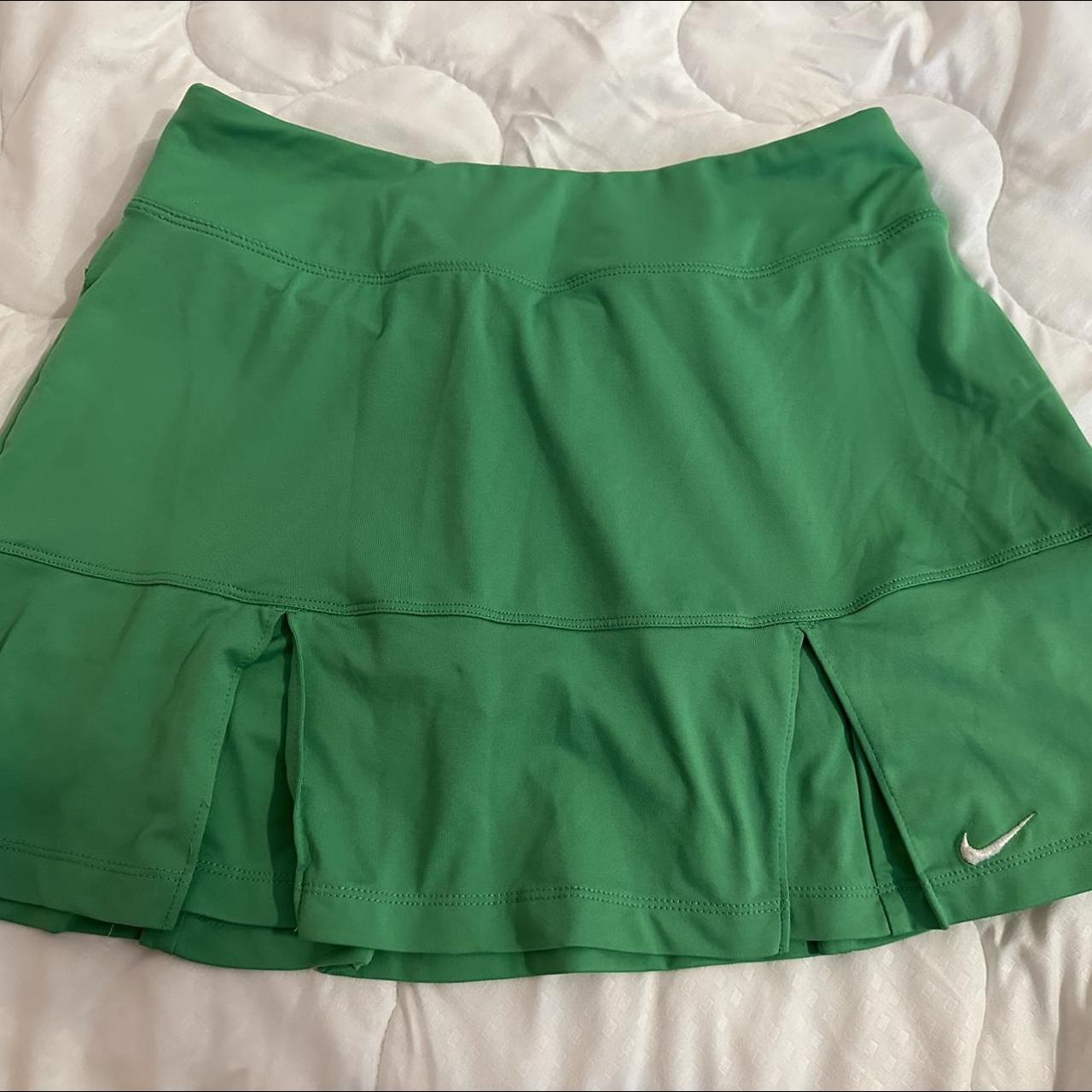 Small green Drifit Nike tennis skirt Depop