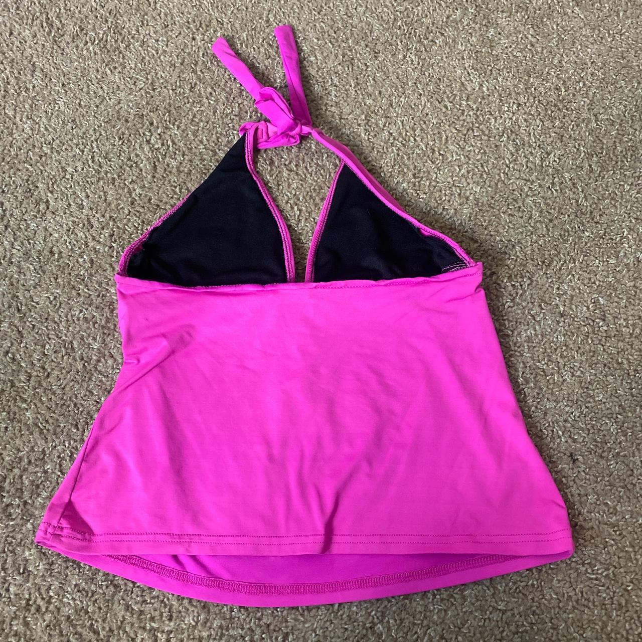 2000s Y2K hot pink backless halter top 💓 only worn... - Depop