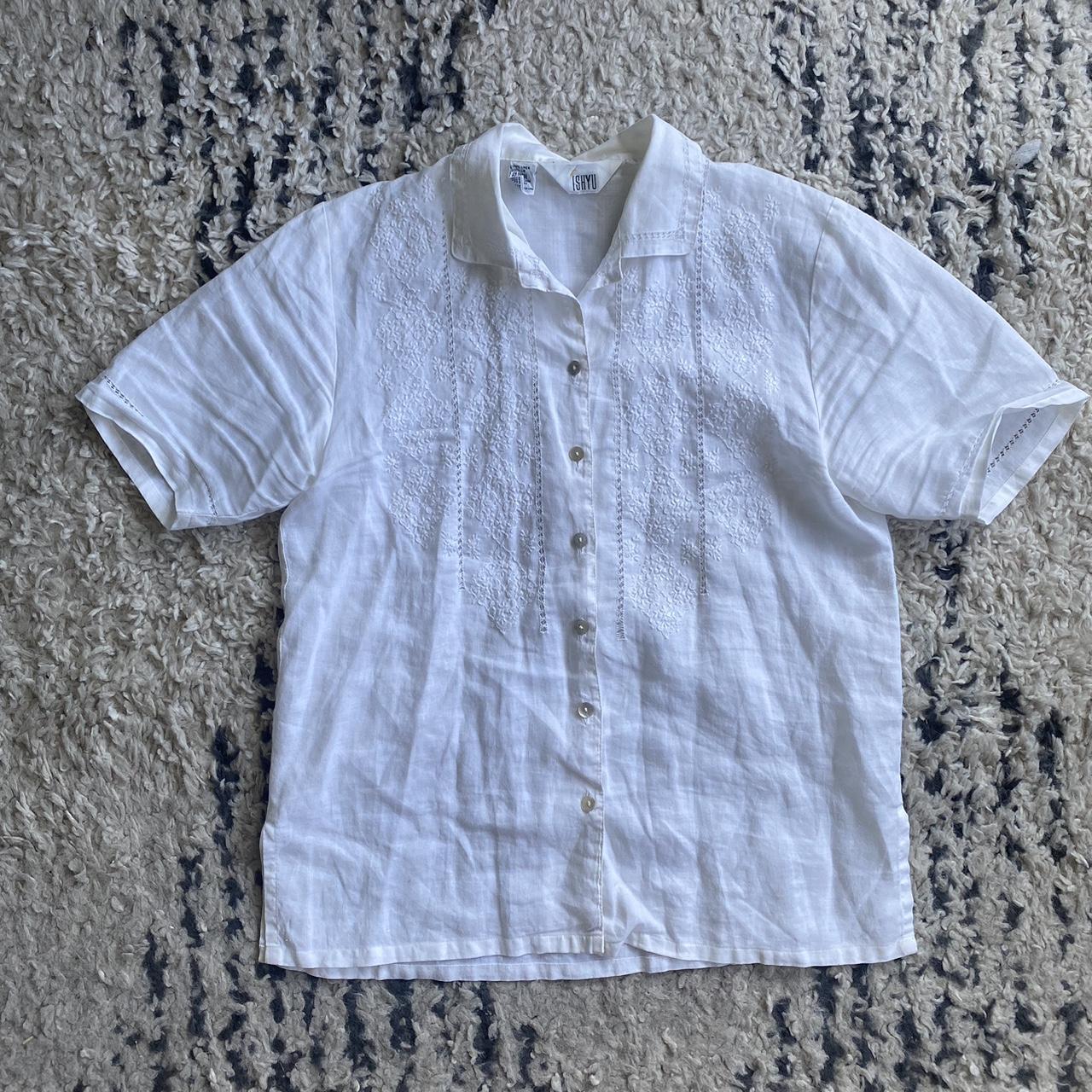 American Vintage Women's White Shirt | Depop