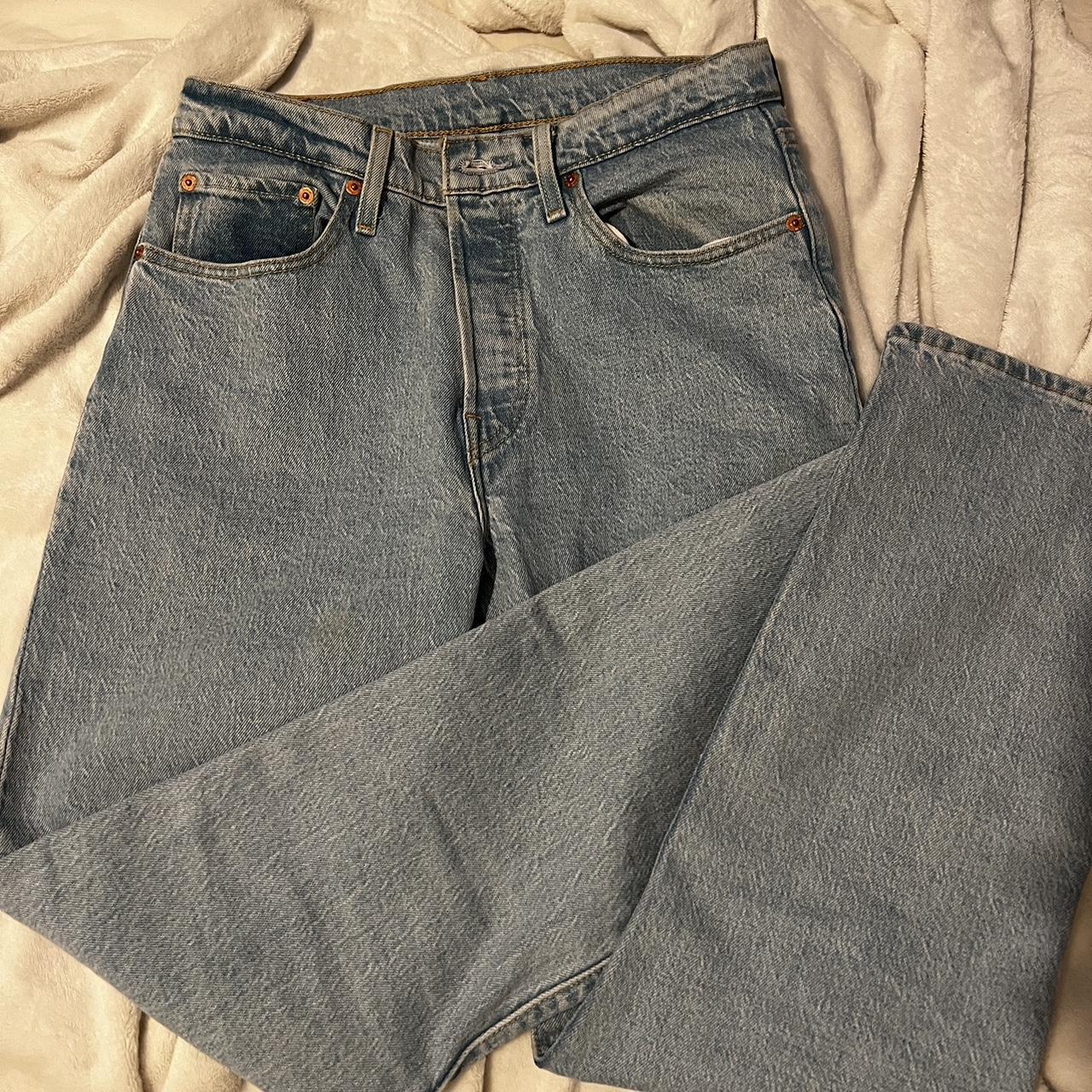 Levi’s light blue jeans. Straight fit. They fit me... - Depop