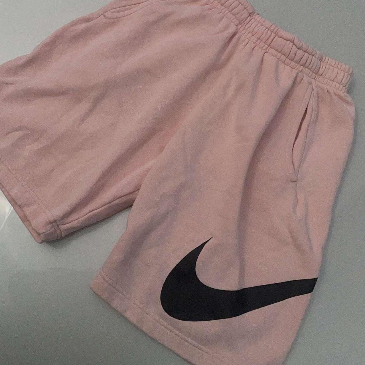 mens pink nike sweat shorts