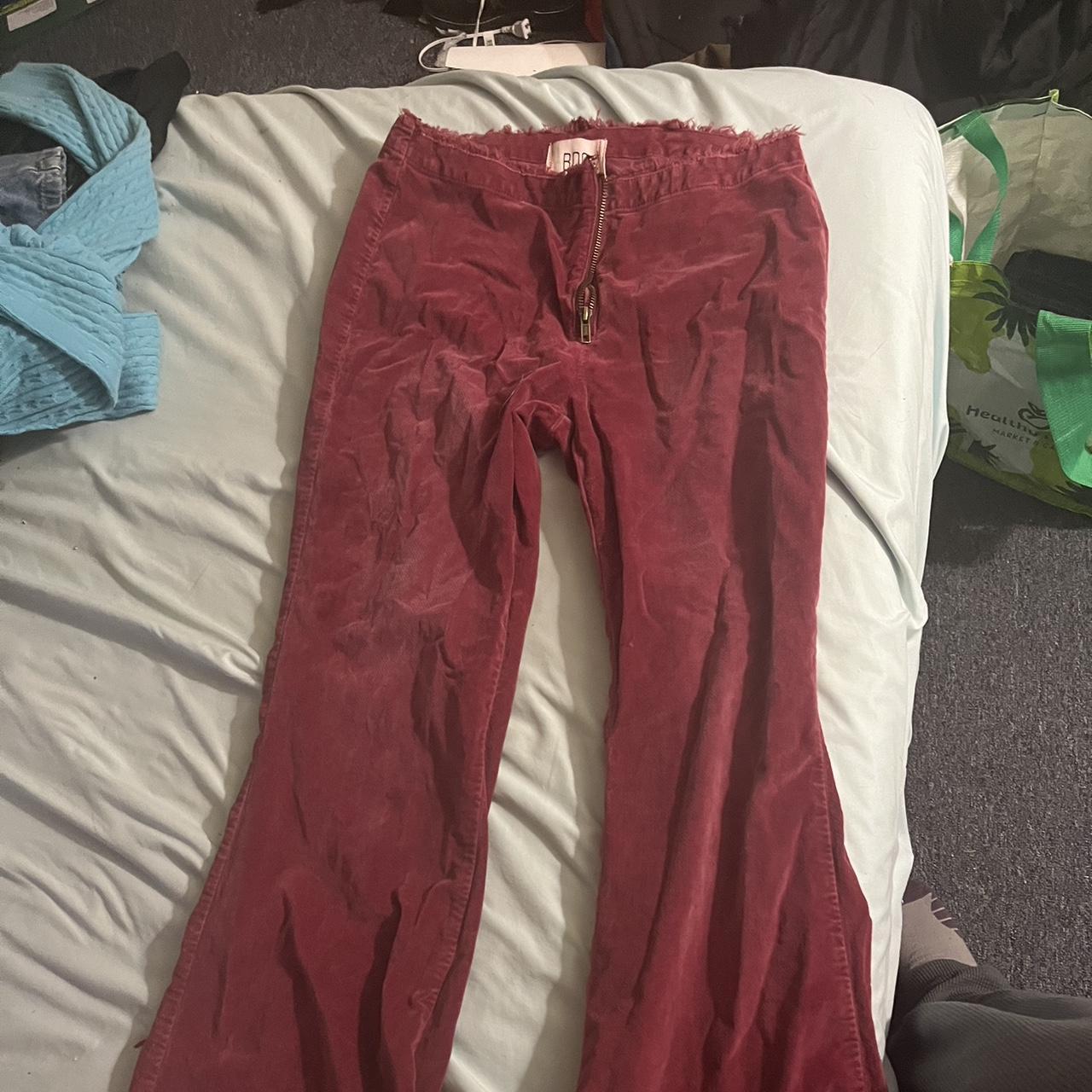 Maroon flare pants from Urban :) doesn’t have size... - Depop