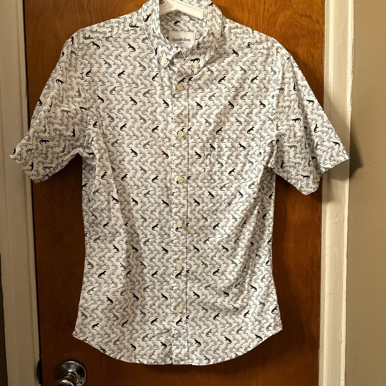 Small Goodfellow & Co. Salamander button up shirt... - Depop