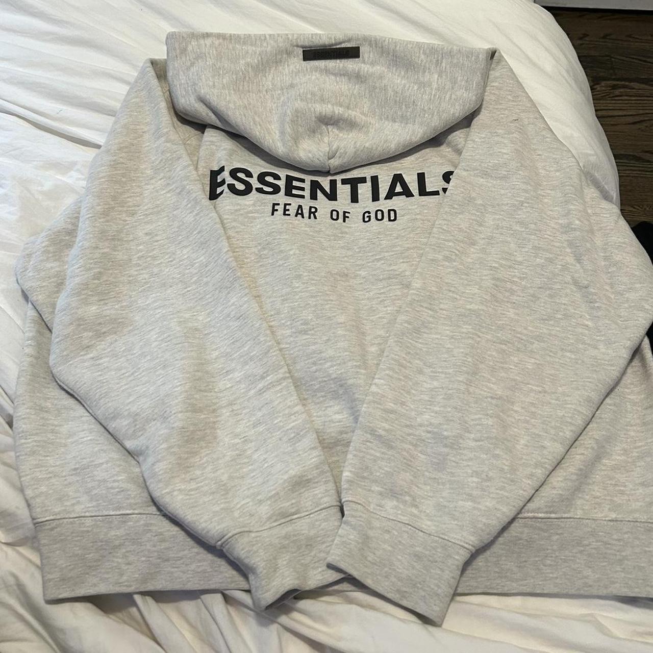 Fear Of God Essentials Light Heather Oatmeal Hoodie Size S