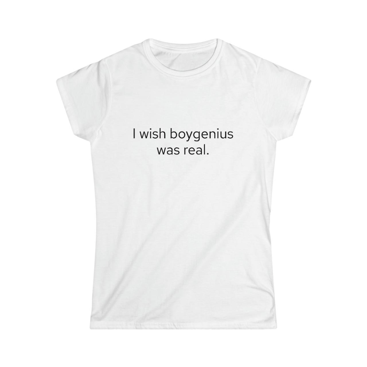 Handmade “I wish boygenius was real” baby tee. 100... Depop
