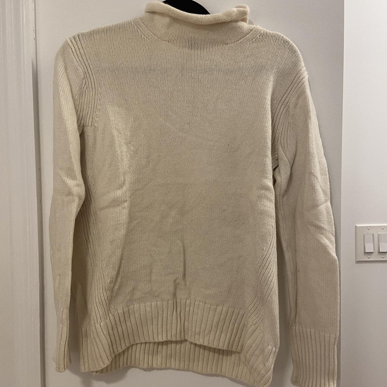 J.Crew Women's Cream Jumper | Depop