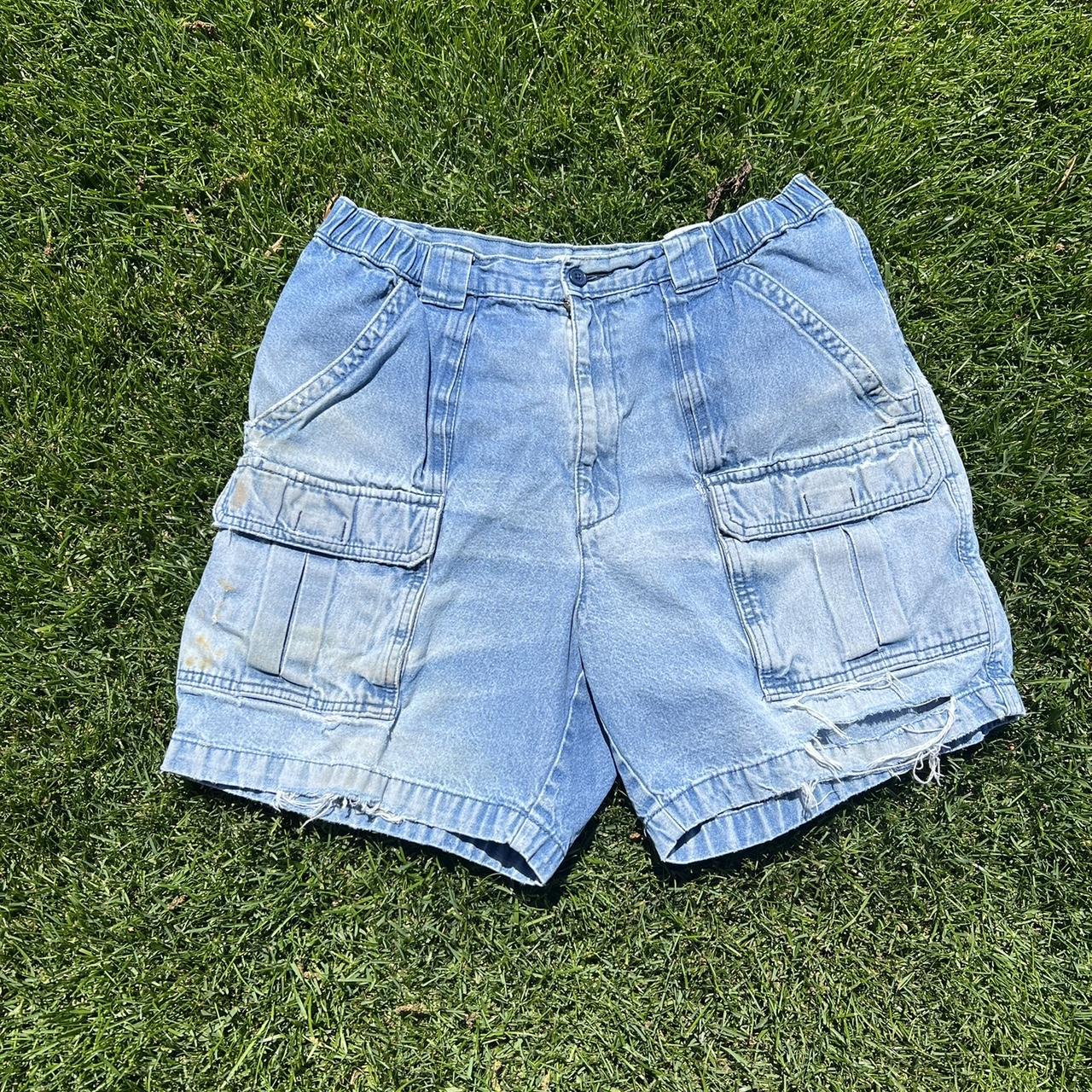 Vintage 90s Savane Jean Shorts JORTS Cargos Dad... - Depop