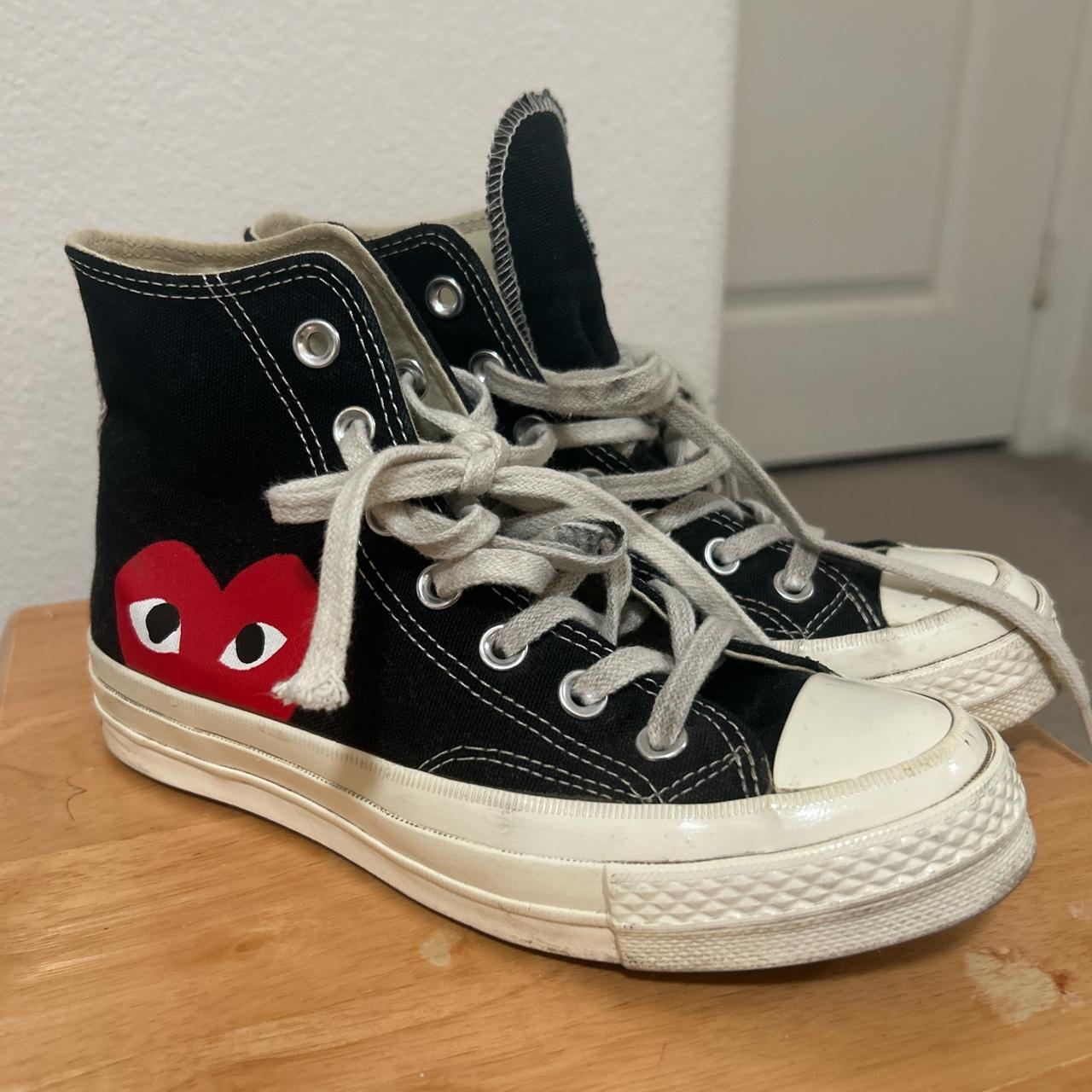 CDG x Converse High Top Converse Originally bought... - Depop