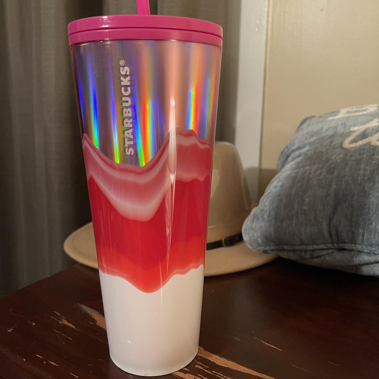 NWT Starbucks Wave Tumbler in Pink & Purple So - Depop