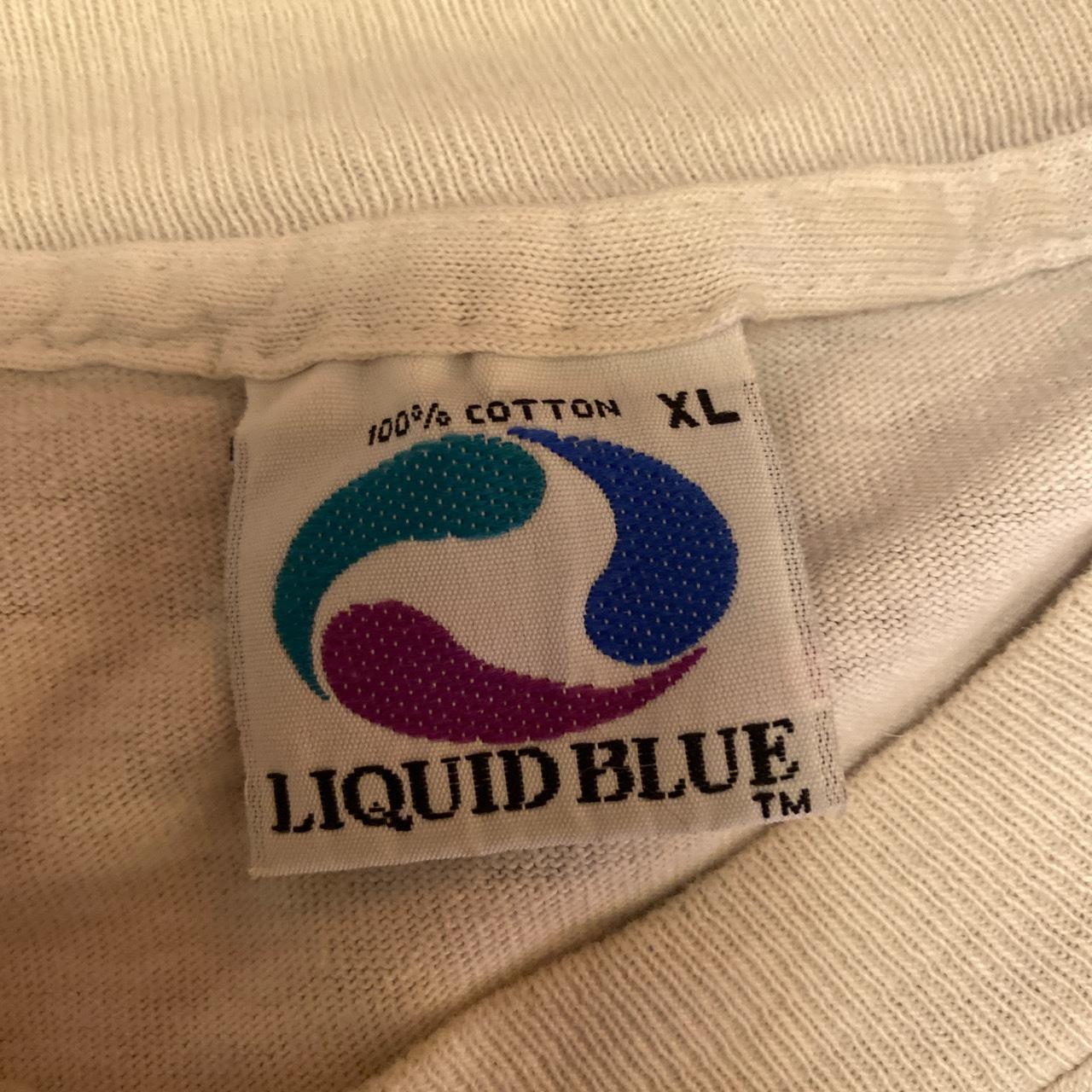 Vintage Liquid Blue Grateful Dead Band Shirt - Depop