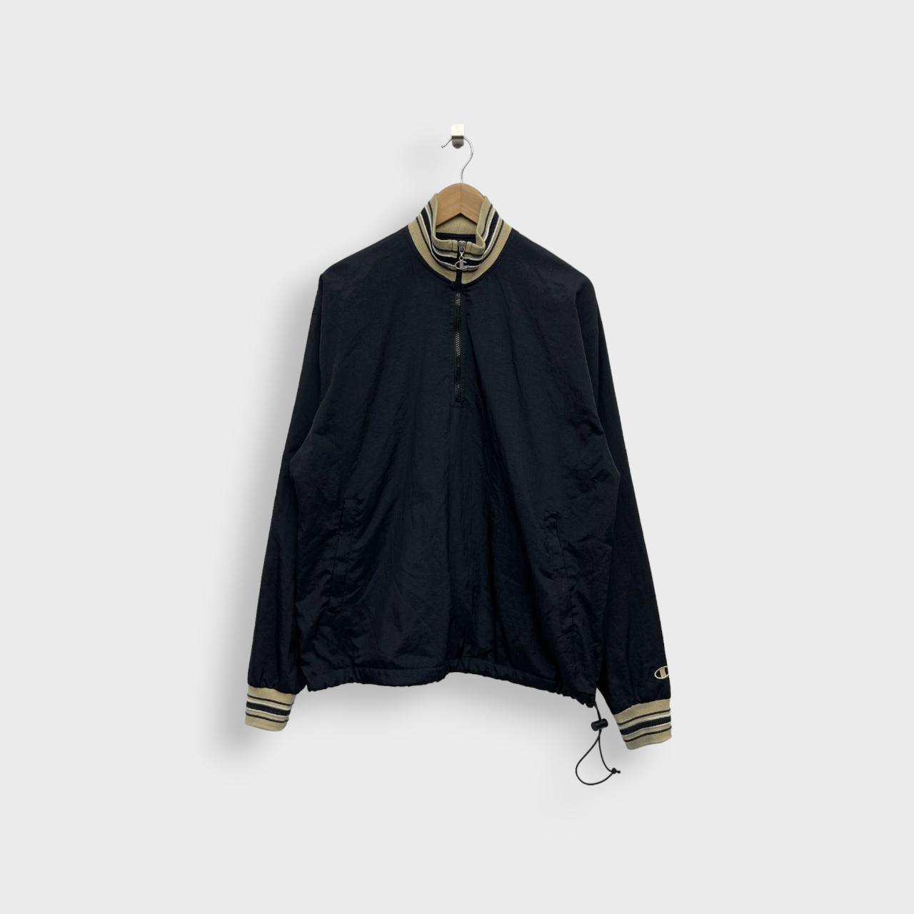 Champion black track jacket best sale