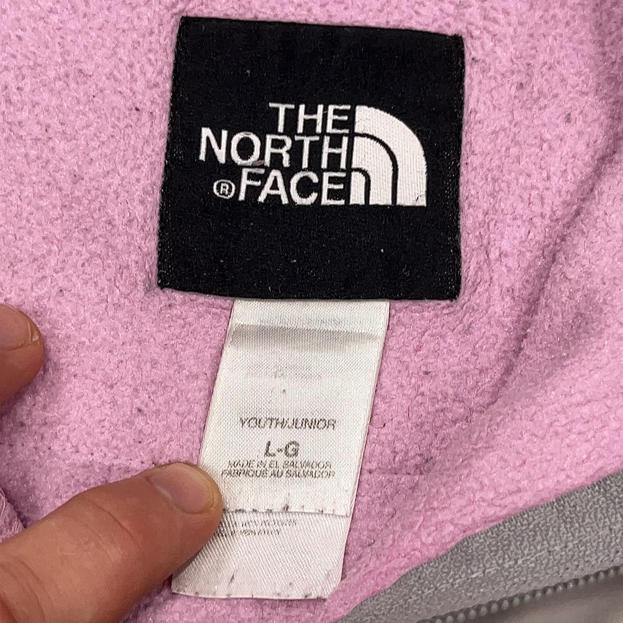 Vintage The North Face Fleece Pink and grey... - Depop