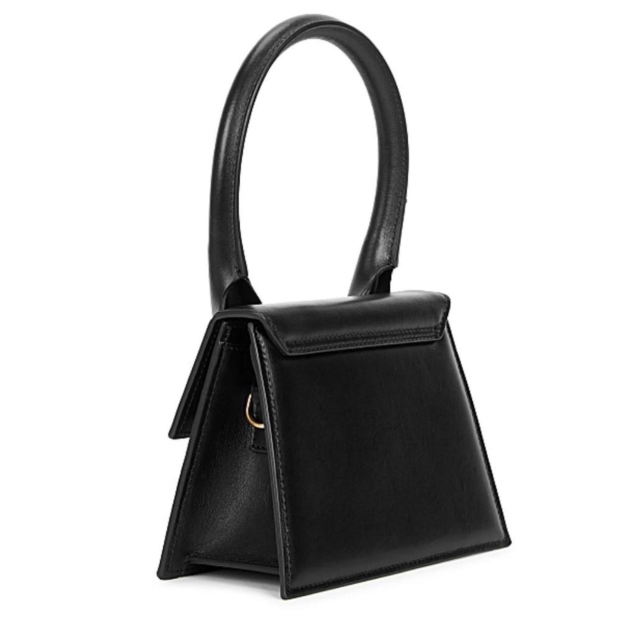 JACQUEMUS Le Chiquito Moyen black leather top handle... Depop