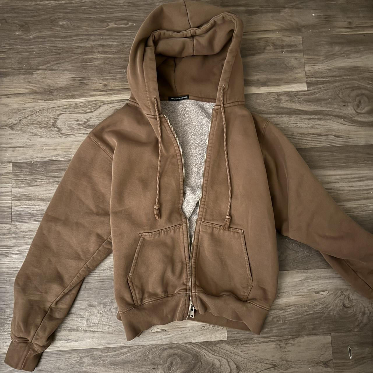 brown brandy melville christy jacket regular... Depop