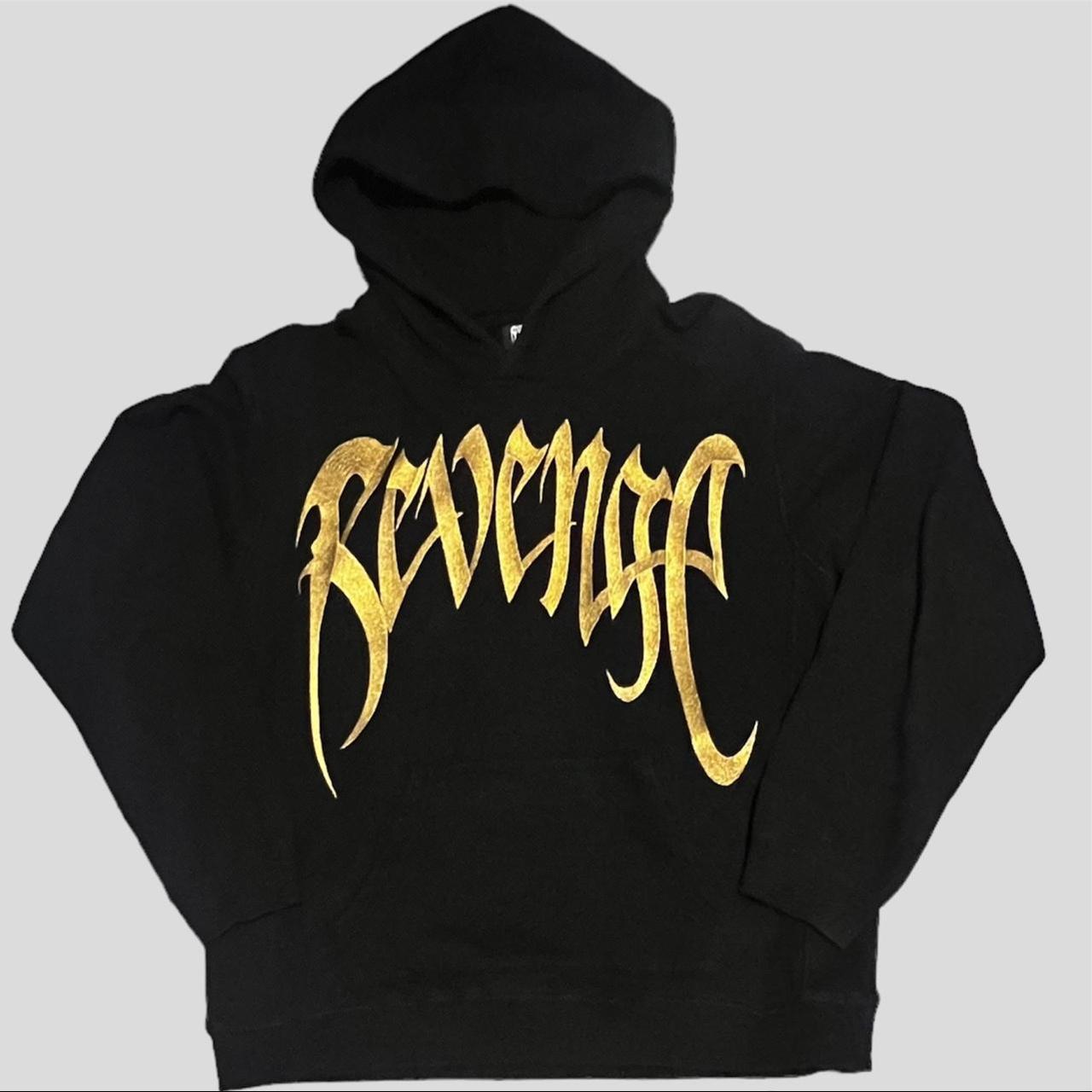 Black hoodie clearance with gold writing