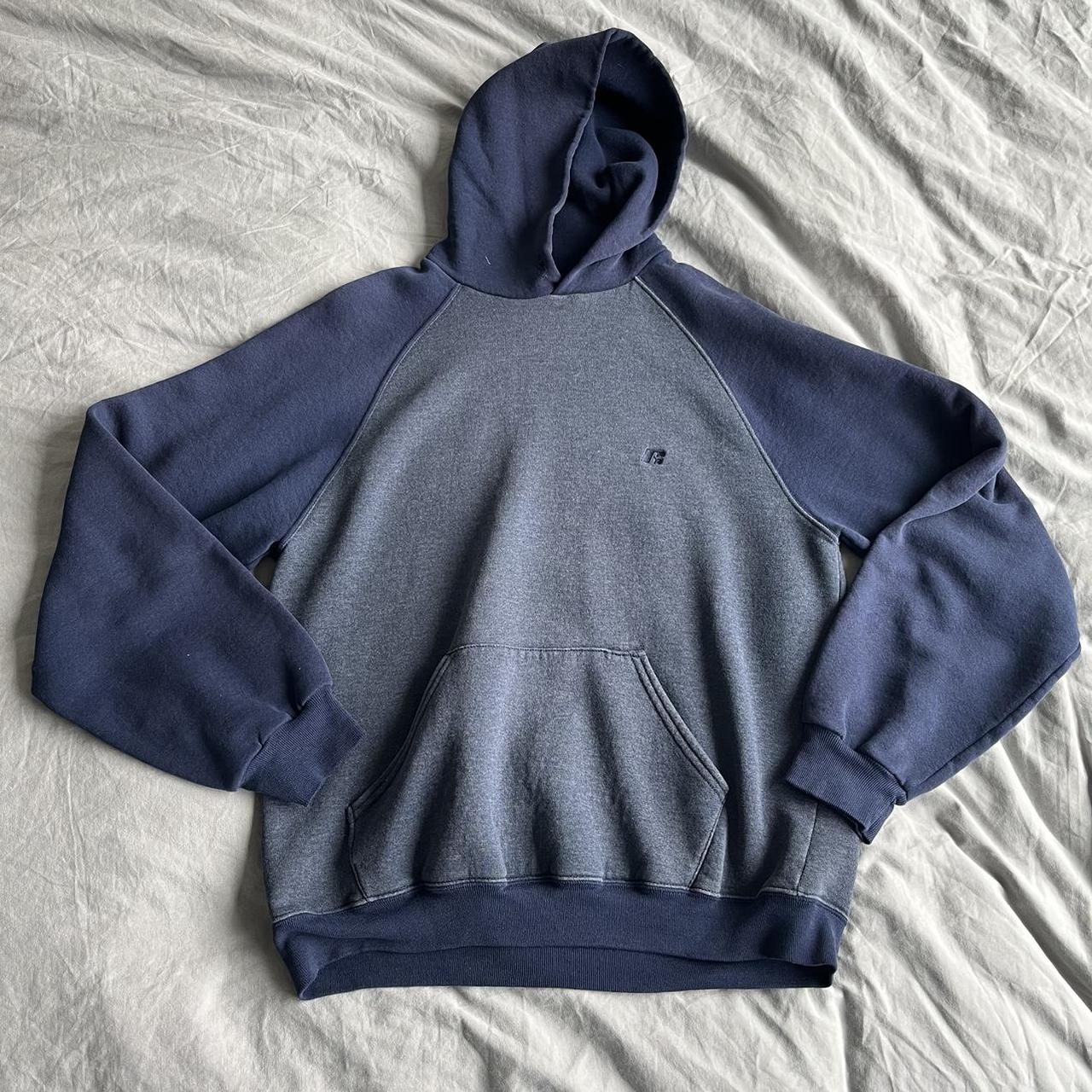 Russell Athletic Navy Hoodie Size L Great condition... - Depop