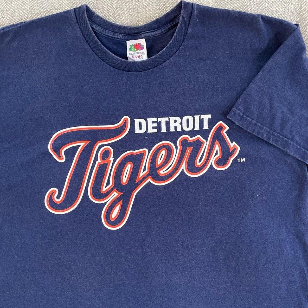 Detroit Tigers Baseball Shirt T Shirt Tee Vintage Fruit of the