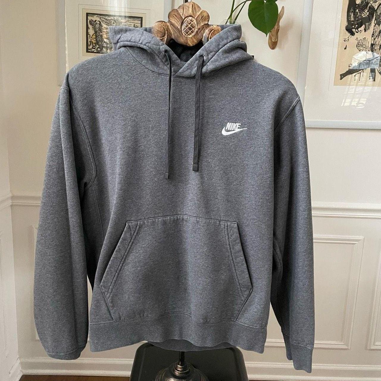 Grey cotton outlet nike hoodie