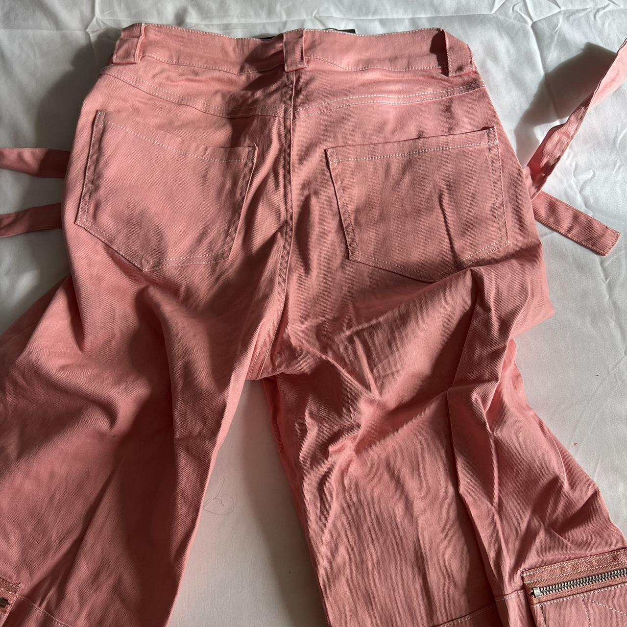 Fashion Nova Pink Cargo Pants S - Depop