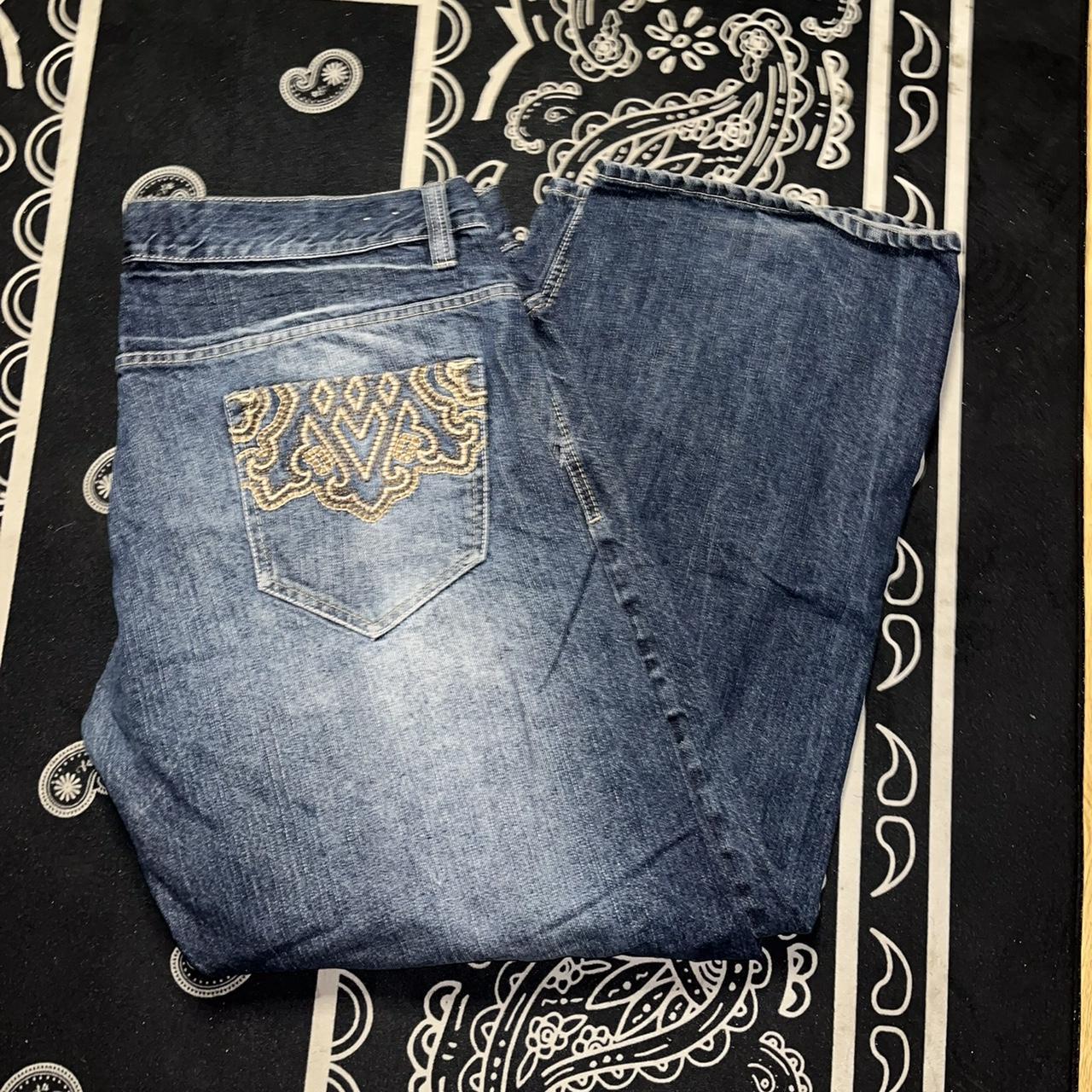 Vintage Avirex back pocket graphic jeans Size... - Depop