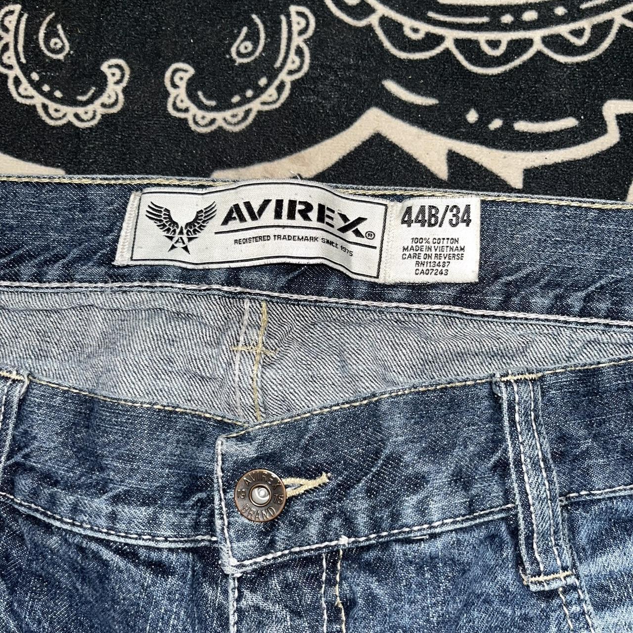 Vintage Avirex back pocket graphic jeans Size... - Depop