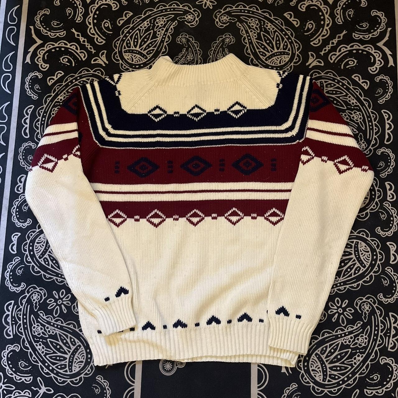 Vintage JC Penny Winter Knitwear Sweater Size Large Depop   P0 