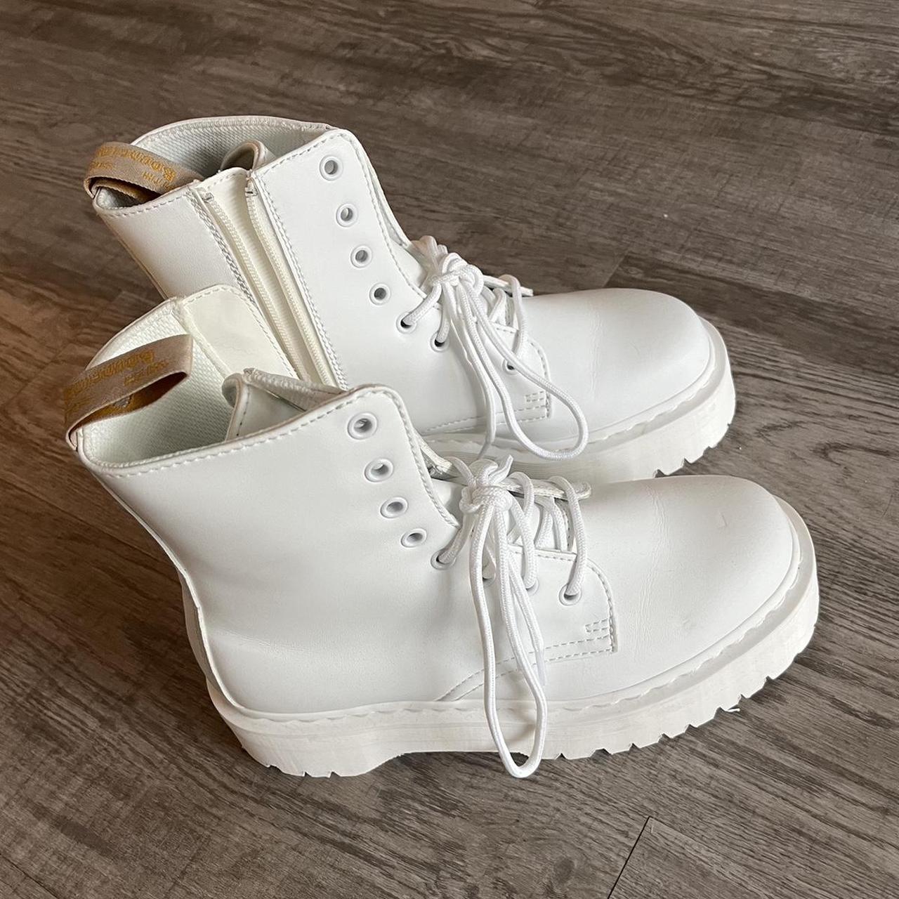 full white doc martens