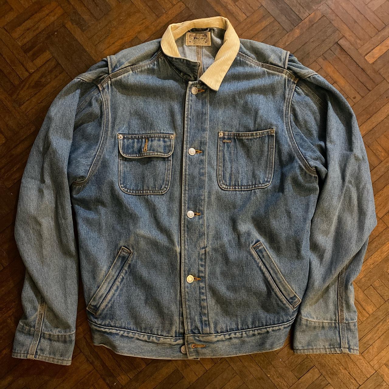 Polo Ralph Lauren vintage denim jacket Corduroy... - Depop