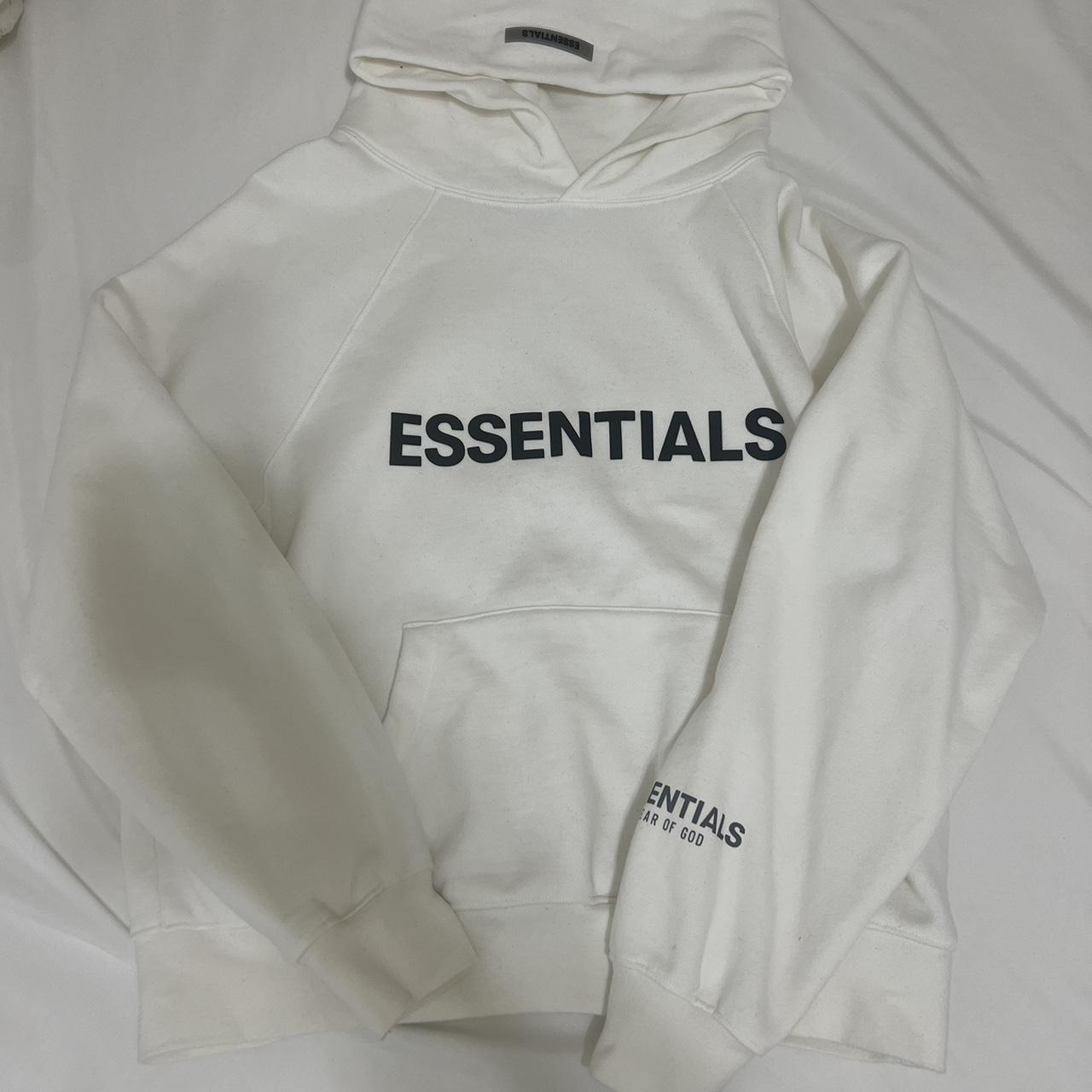 Essentials fear of god hoodie runs big Depop