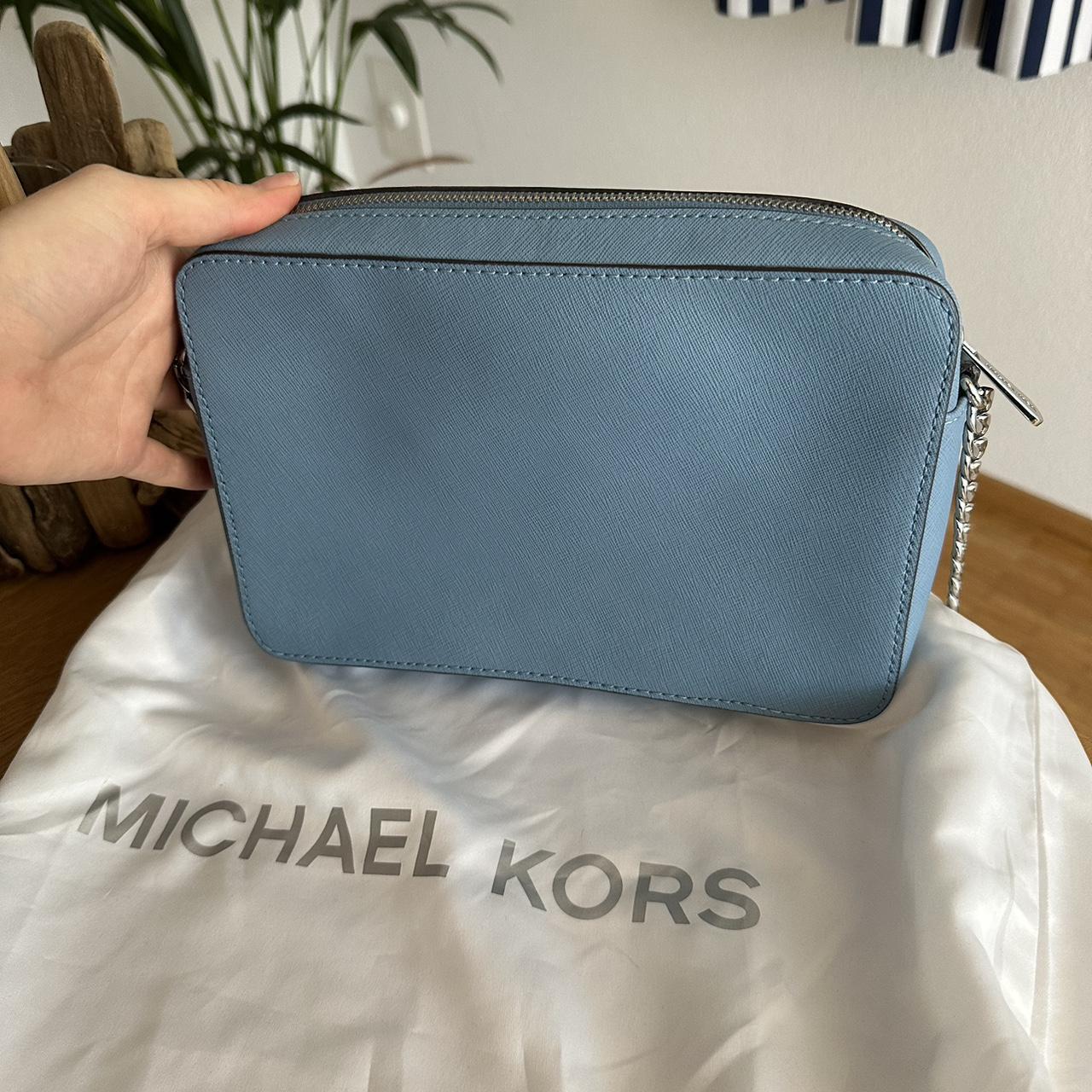 【関税&送料込】Michael By Michael Kors Pastel Light Blue Li Michael Kors Gilly Travel Large Drawstring Tote Laptop Bag