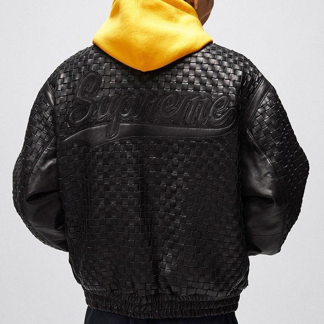 Supreme Woven Leather Zip Up Cardigan L CARRYME/Supreme