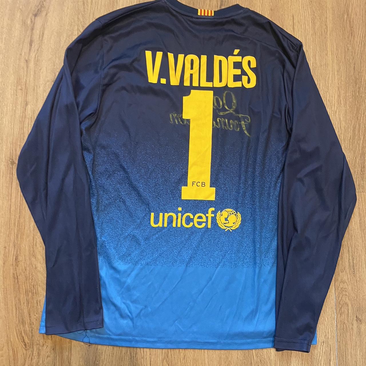 2009-10 Barcelona GK Shirt V.Valdes #1 - 6/10 - (L.Boys)