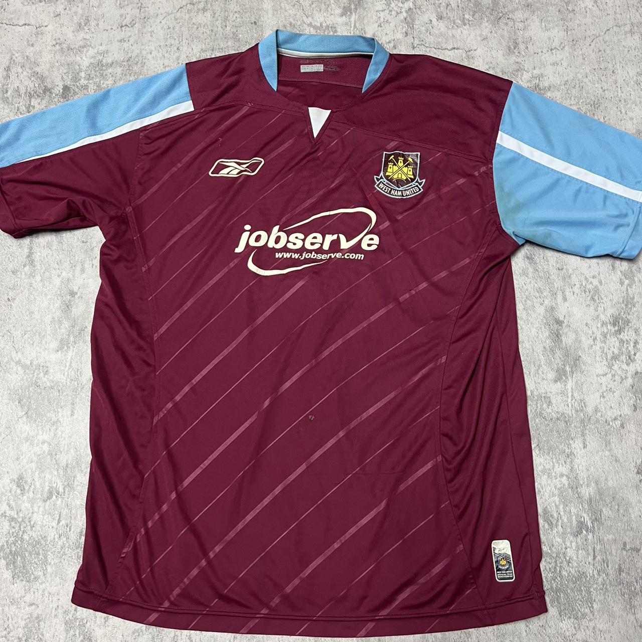 ウェア Reebok WestHam Uniform authentic West Ham United 2003 - 2005 Home football shirt jersey
