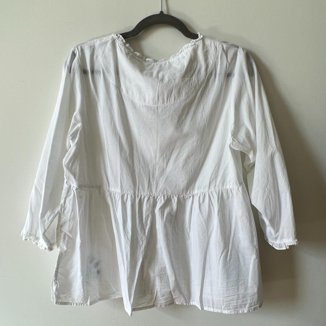 Laura Ashley Women's White Shirt | Depop