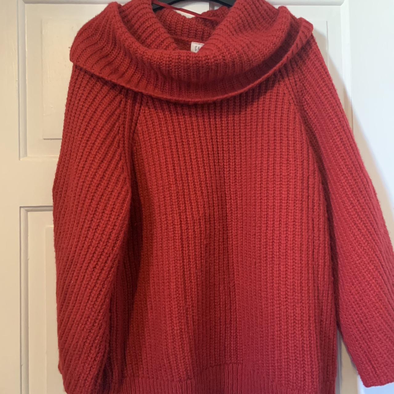 Gap red jumper in size medium (tall). Roll neck and... - Depop