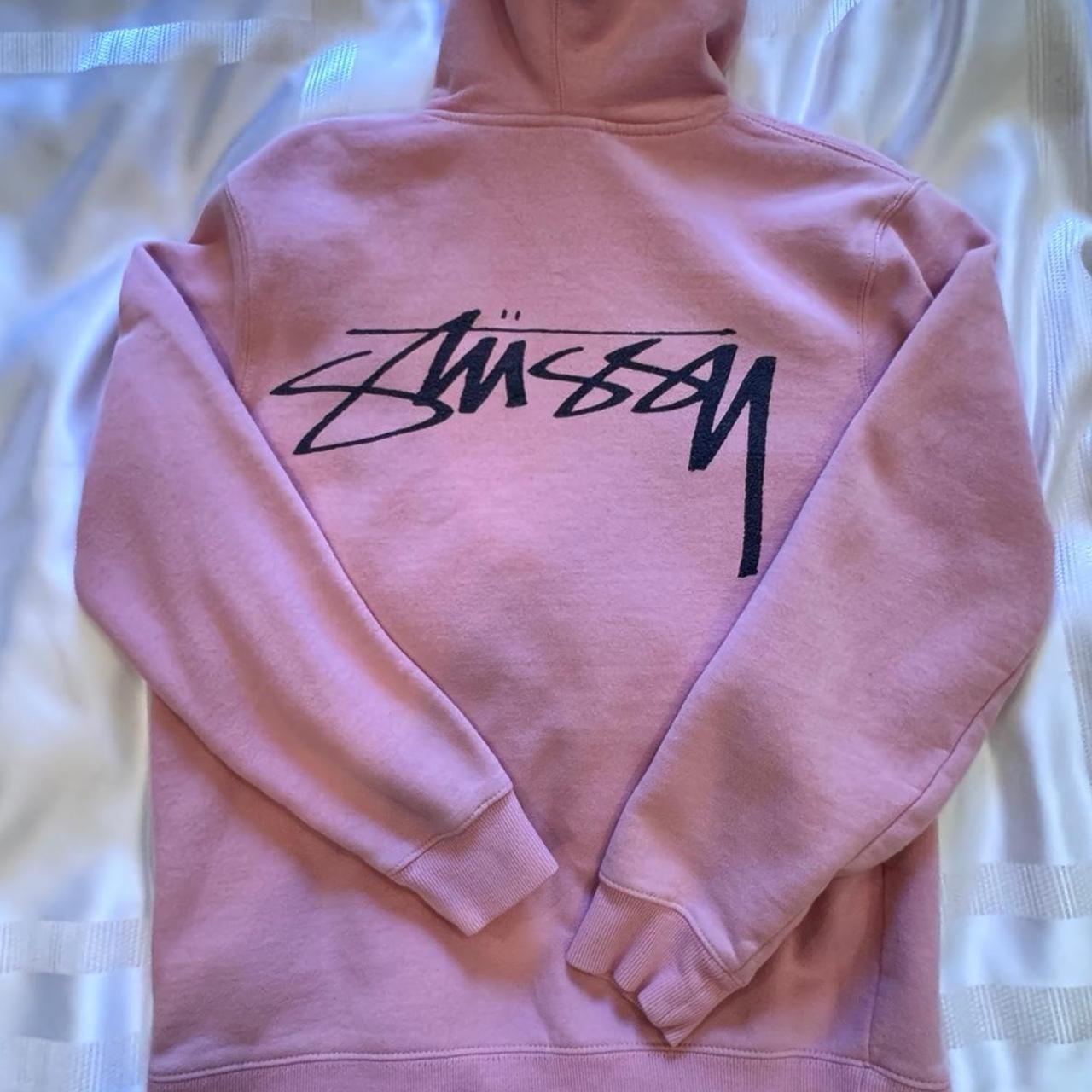 Stüssy stussy hoodie pink orange Women's Stüssy Hoodies | Preowned & Secondhand | Depop