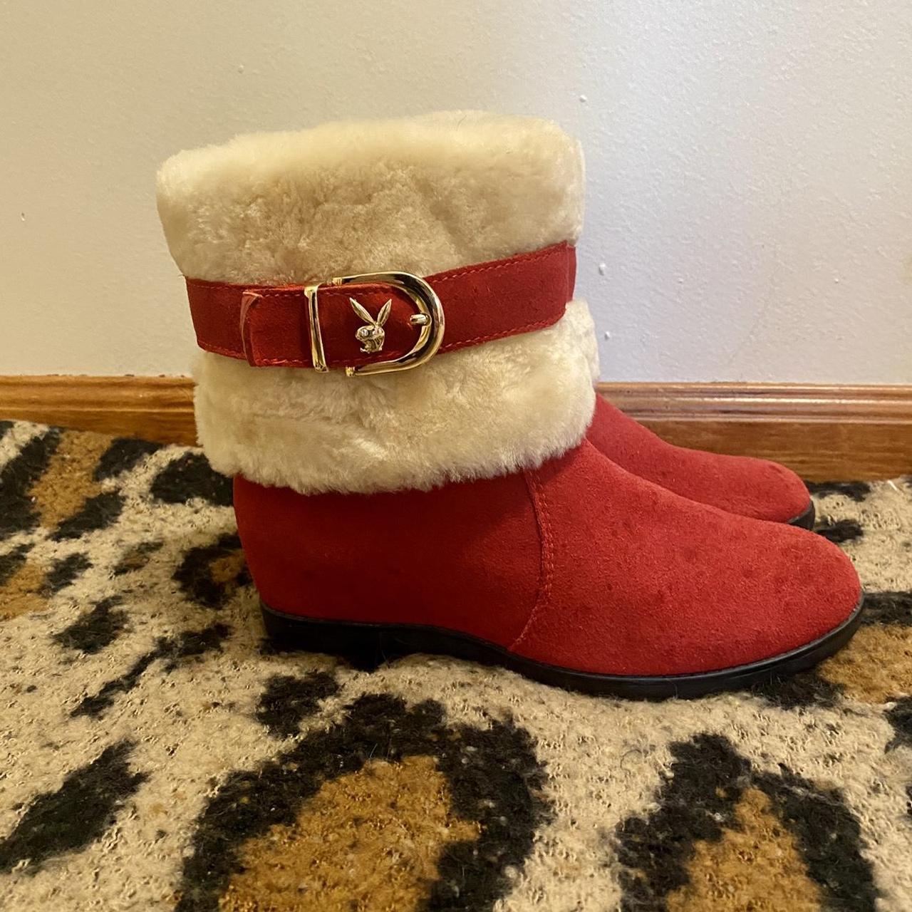 Crimson Cream Playboy Bunny Suede