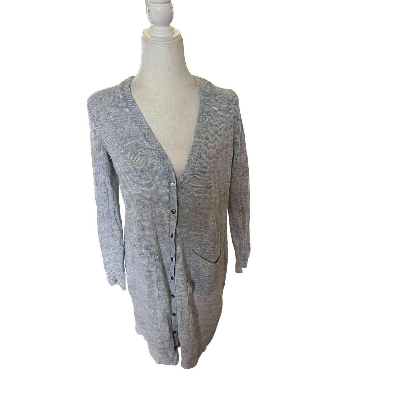 Eileen Fisher Women S Grey Cardigan Depop