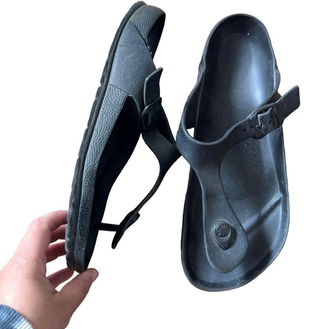 Black sandal Birkenstocks size 39 8-8.5 | Depop