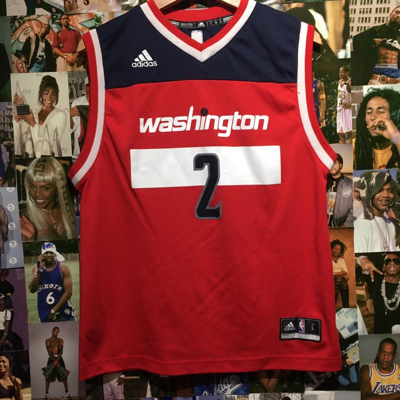Adidas Washington Wizards John Wall Red 2 Jersey Size XL 