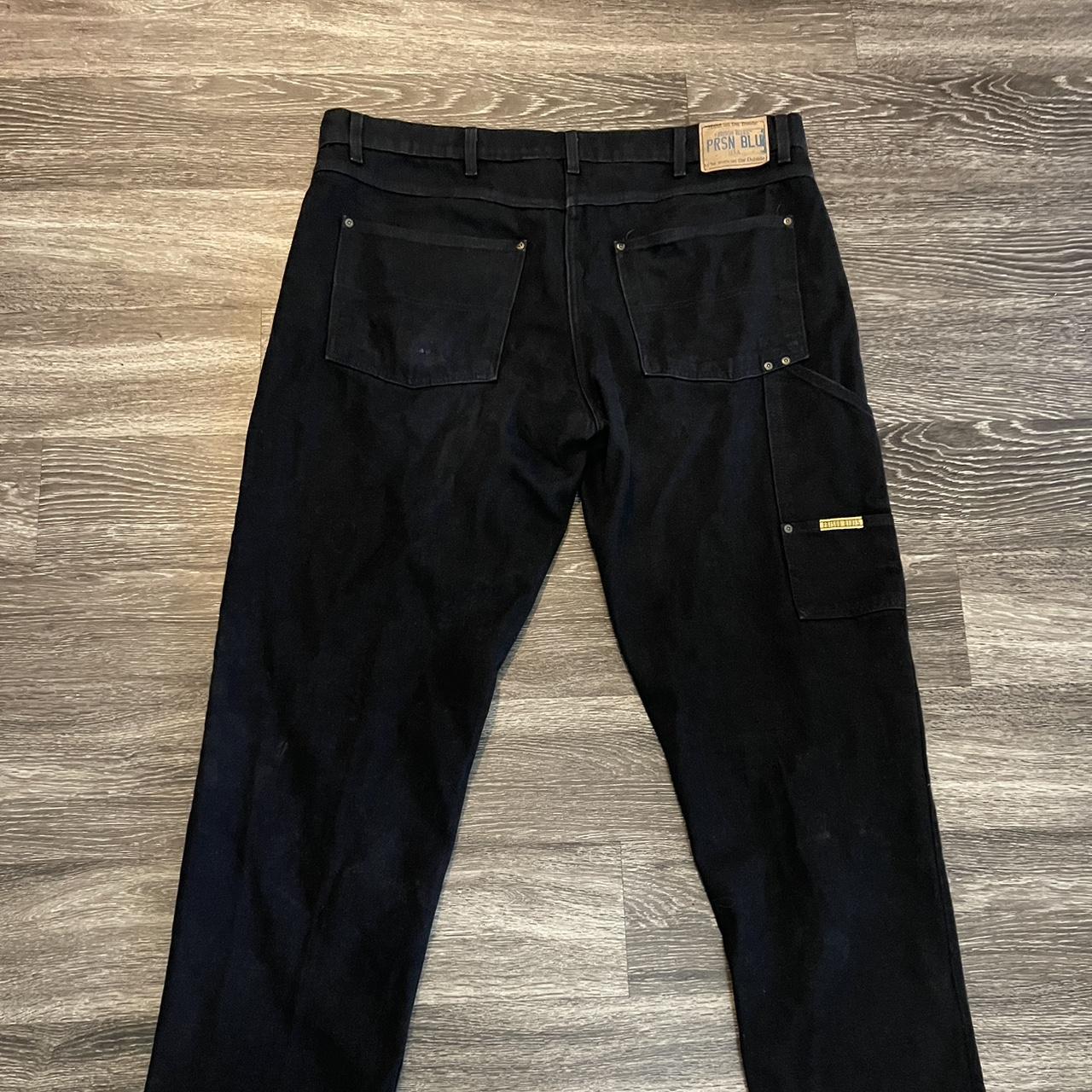 Vintage black baggy Prison Blues carpenter jeans.... - Depop