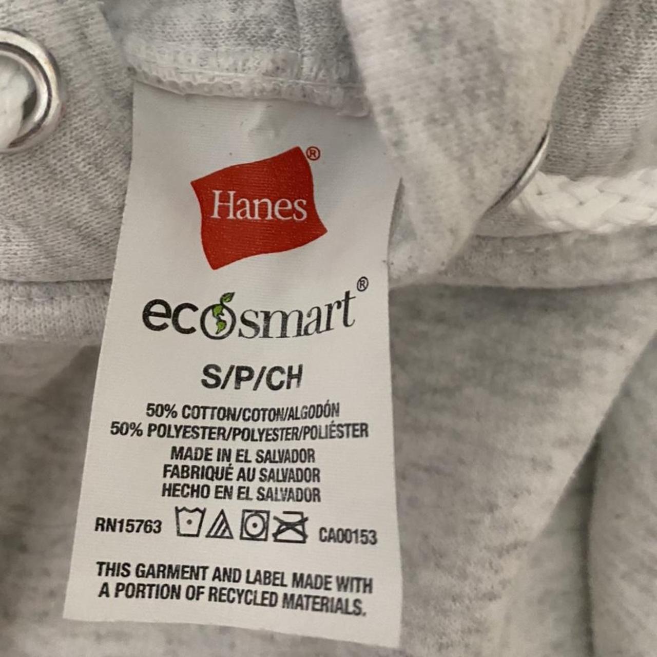 White unisex ecosmart hoodie from /Hanes A - Depop