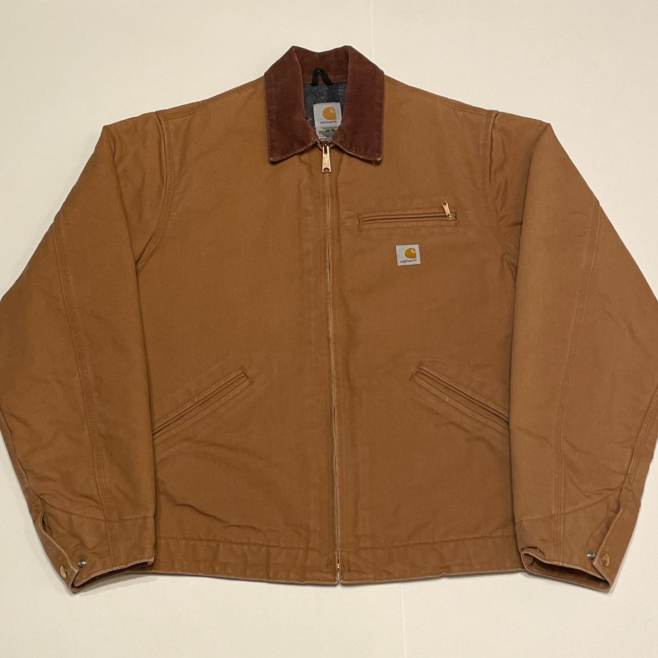 VINTAGE CARHARTT DUCK BLANKETLINED DETROIT JACKET... Depop