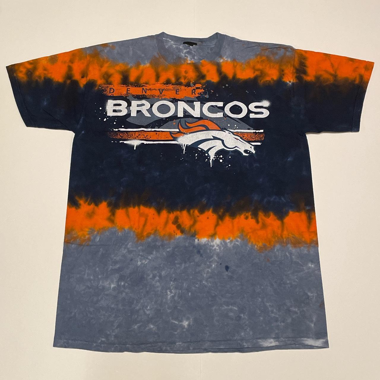 vintage denver broncos tie dye shirt! size large, - Depop