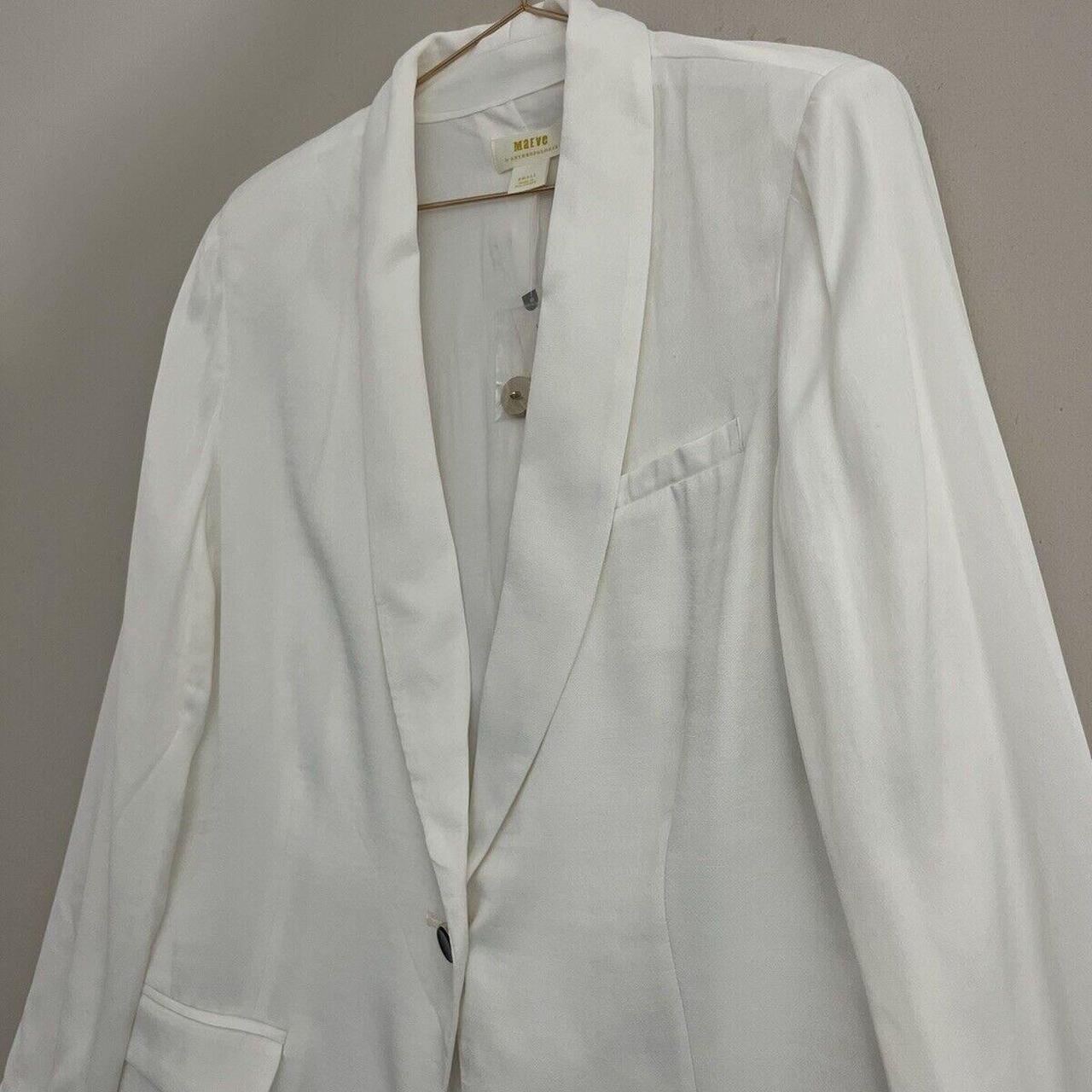 Anthropologie Women's White Coat | Depop